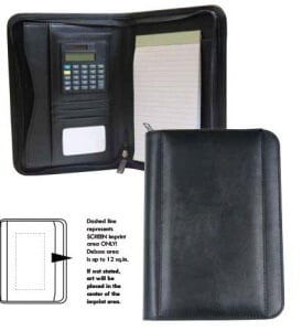 H16JBFZ - Junior Folder with Outside Pocket, Calculator & Zipper